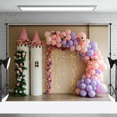 Lofaris Sweet Double Castle Floral Balloon Wedding Backdrop